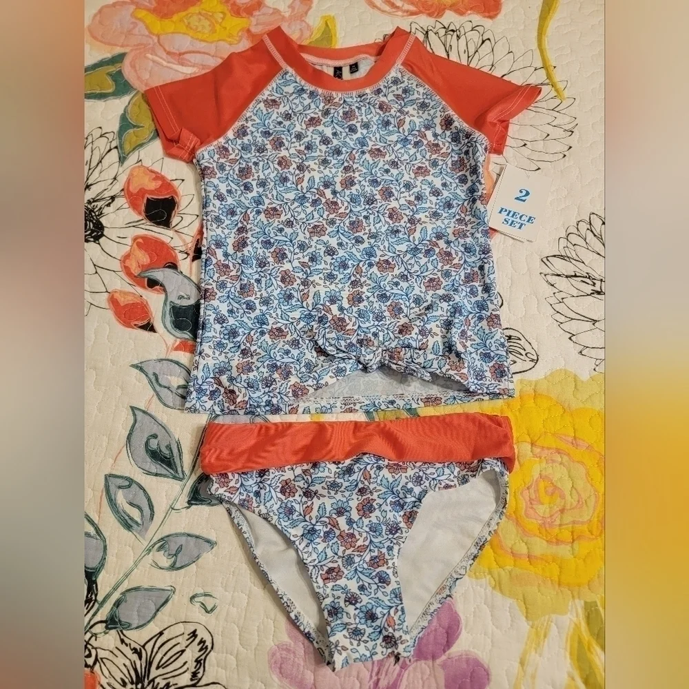 Aqua et Sol Girl's 2 pc Swim Suit